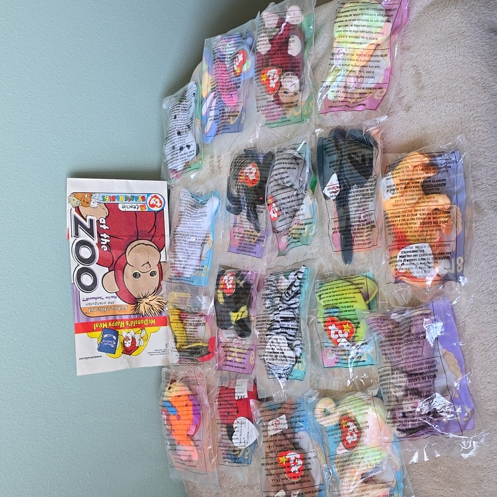 2000 McDonalds Happy Meal❤TY Teenie Beanie Babies☆Full Set New Unopened Packages - Picture 17 of 17